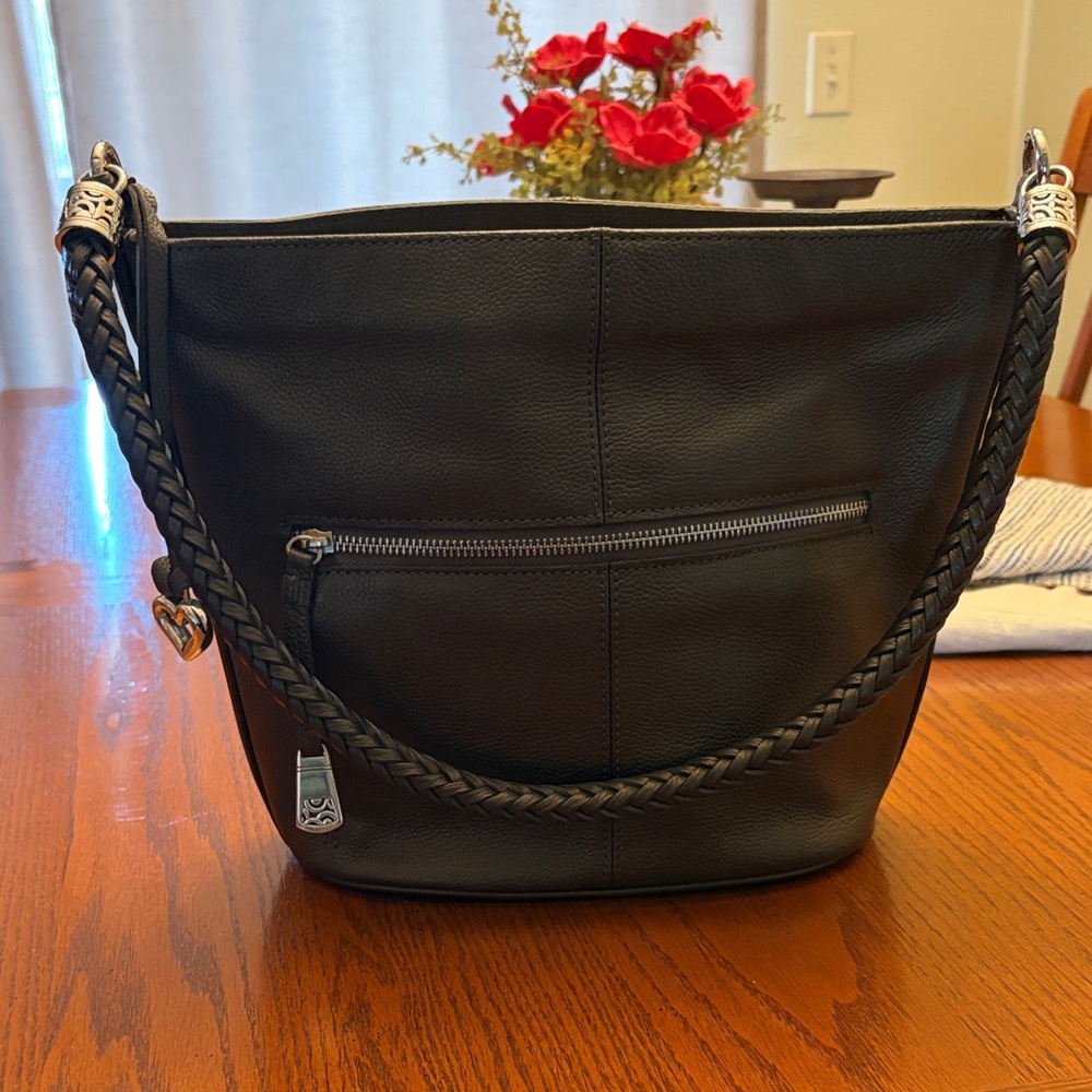 Brighton Barbados Bronze Shoulder Bag with Braided Strap